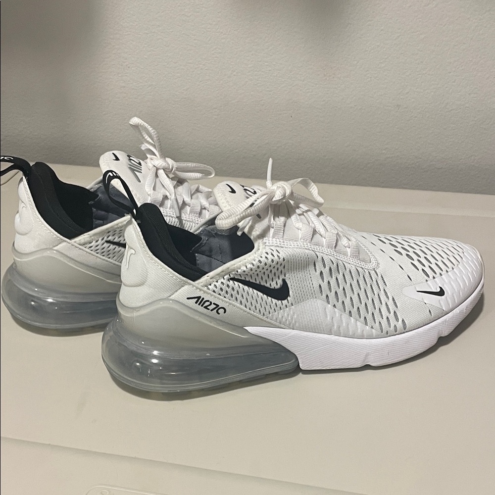 Nike Air Max 270 White and Black Sneakers